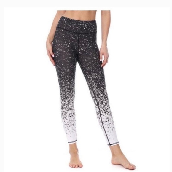 Evolution and Creation Pants - Evolution and Creation Sports Gym Black White Pattern Print Leggings Size S